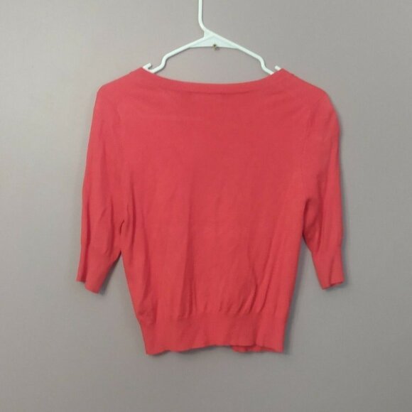 Express design studio women's Medium coral Orange Pink cardigan - Picture 3 of 4